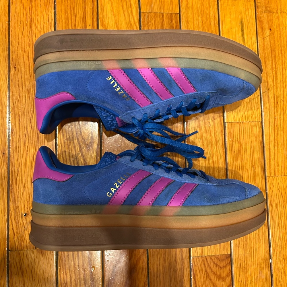 Adidas Gazelle Blue with Pink Accents